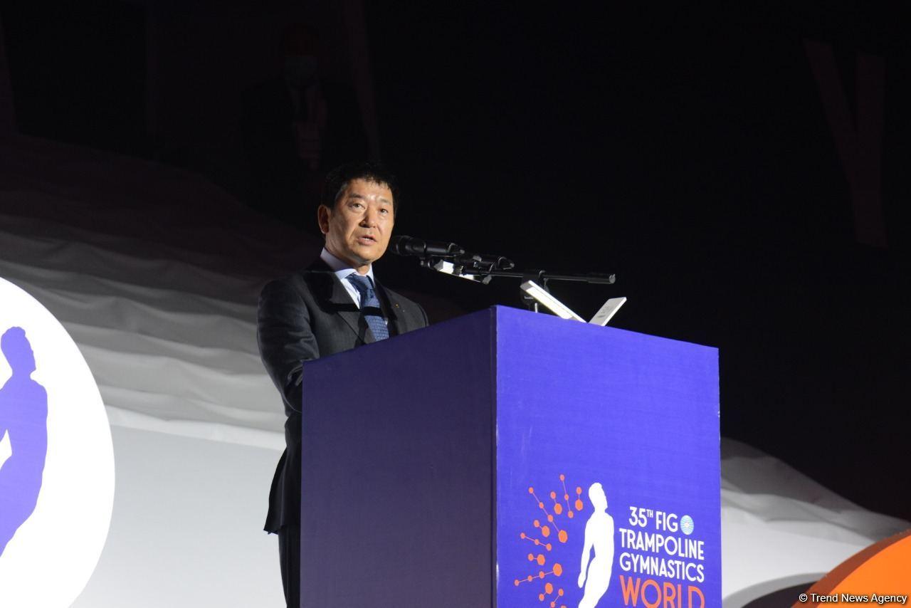President of Int'l Gymnastics Federation thanks organizing committee of Acrobatic Gymnastics World Championships