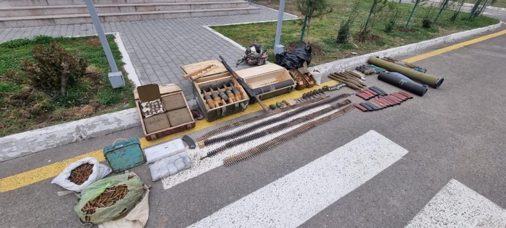 Police seize abandoned weapons, munitions in liberated Zangilan