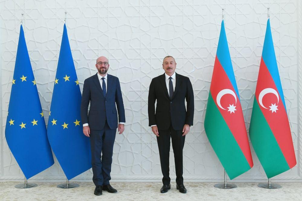 Azerbaijani, European Council presidents eye regional security, Ukraine