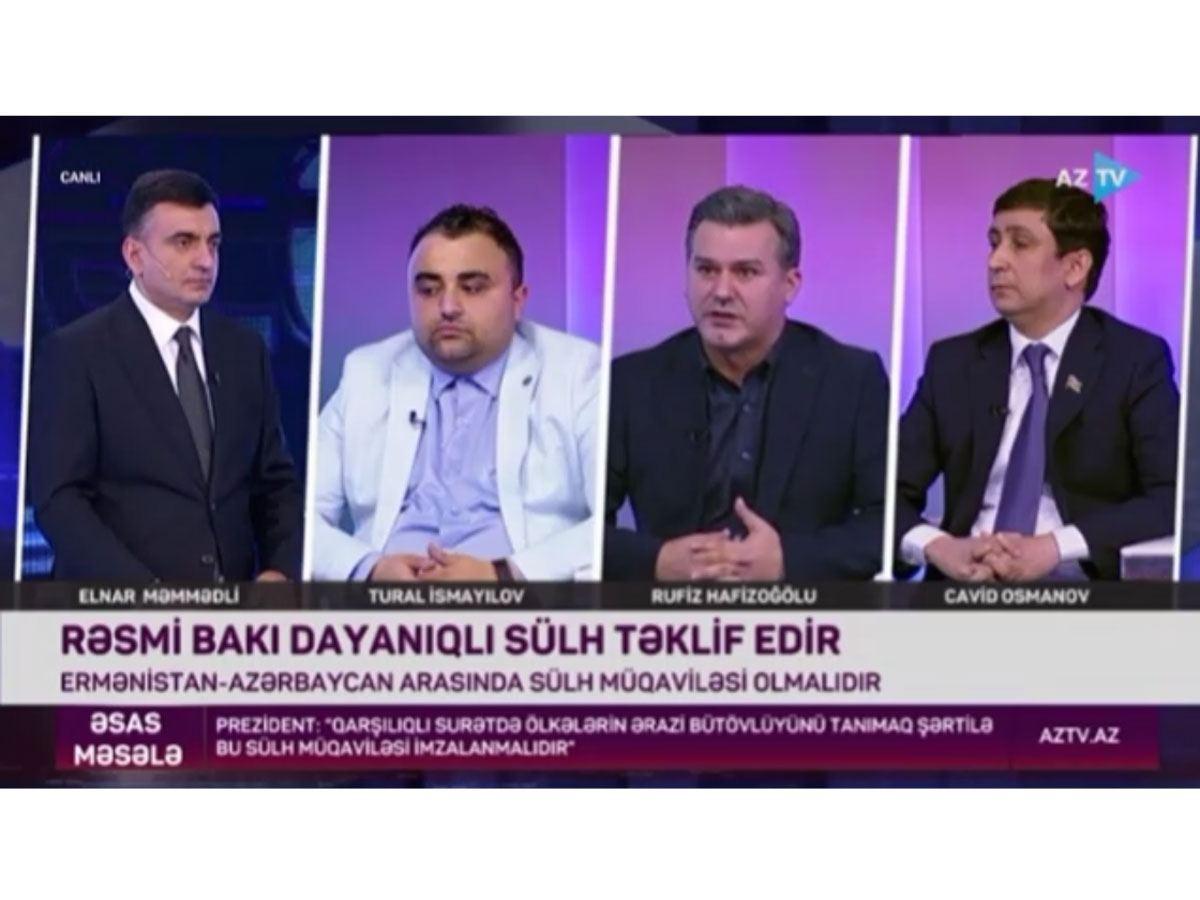 No other alternative for Armenia but to accept Azerbaijan’s proposals - head of Trend News Agency's Foreign Projects Directorate [VIDEO]