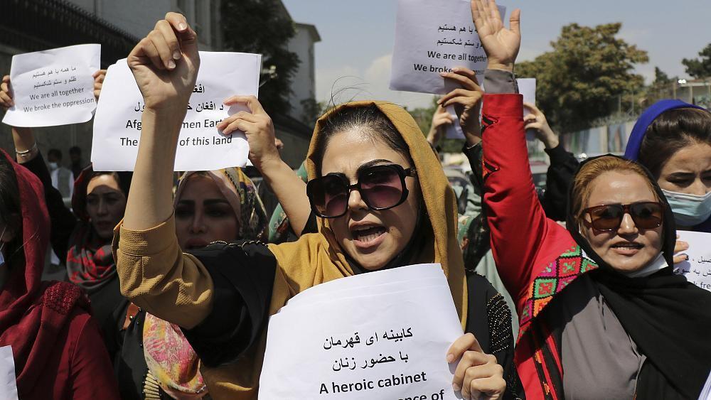 Dozens protest in Kabul, demanding the Taliban reopens girls’ secondary schools