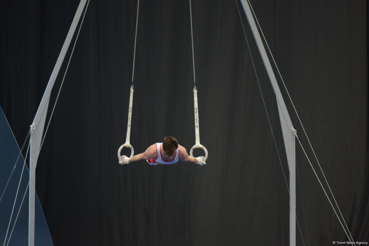 Azerbaijani gymnast wins bronze medal for ring exercises at FIG World Cup [PHOTO] - Gallery Image
