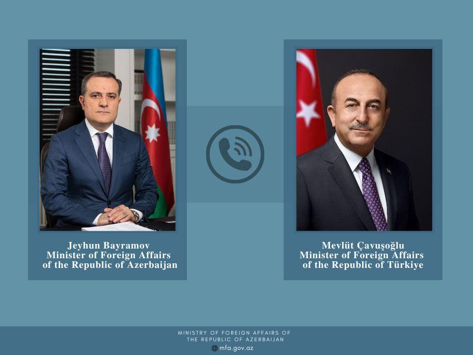 Azerbaijani, Turkish FMs discuss Brussels meeting