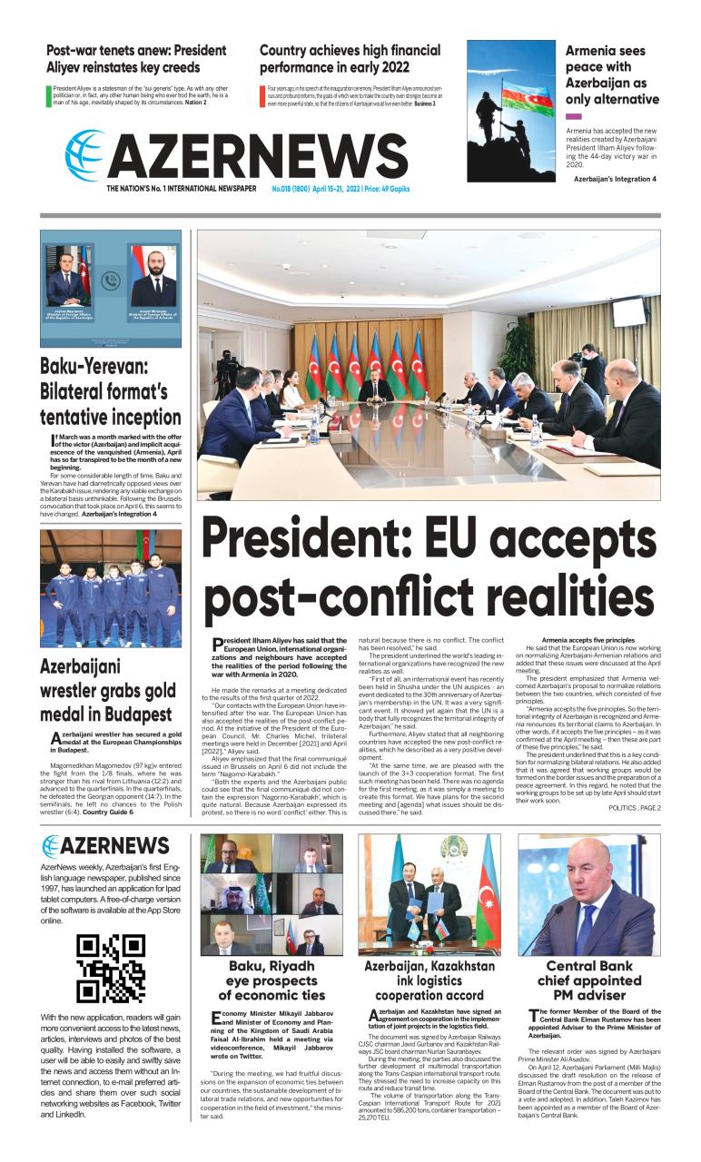 AZERNEWS releases another print issue