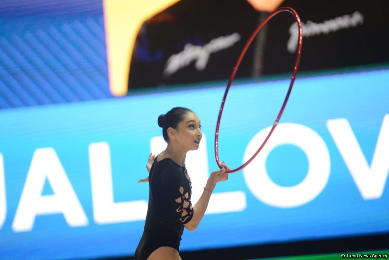 Azerbaijani representatives present hoop exercises in FIG Rhythmic Gymnastics World Cup [PHOTO]