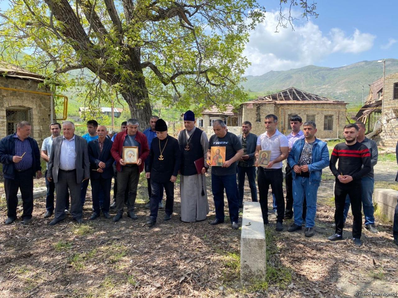 Representatives of Azerbaijan’s Albanian-Udi Christian Religious Community visit Hadrut [PHOTO]