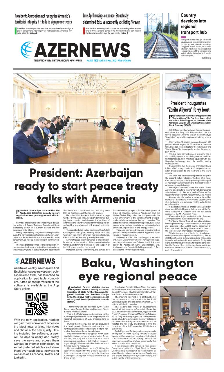 AZERNEWS releases another print issue