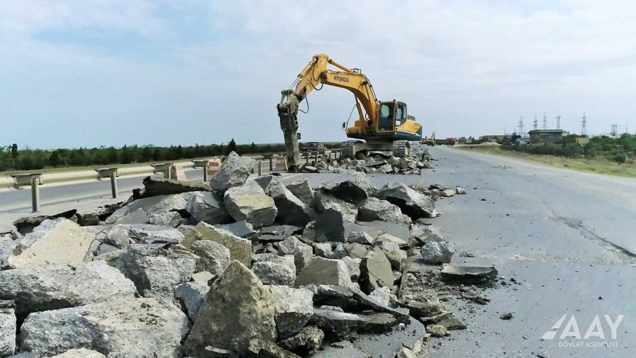 Renovation of Baku-Guba-Russian border highway underway [PHOTO/VIDEO] - Gallery Image