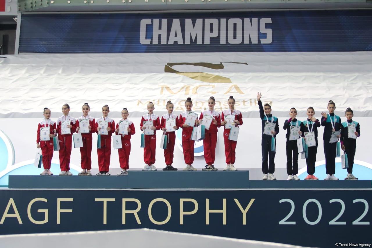 Award ceremony held for winners of 27th Baku Rhythmic Gymnastics Championship among teams in group exercises [PHOTO]