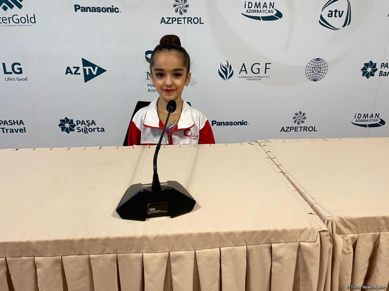Baku Rhythmic Gymnastics Championship participant speaks about her performance at National Gymnastics Arena