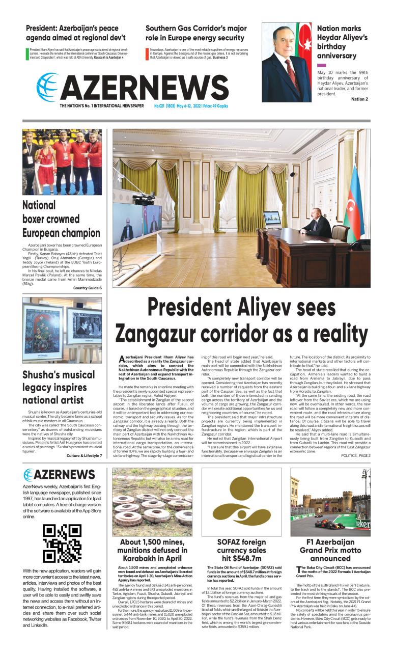 AZERNEWS releases another print issue