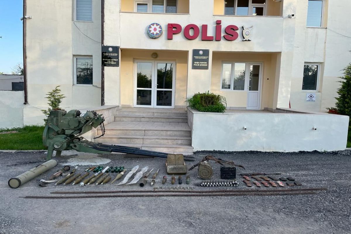 Police seize weapons, ammunitions abandoned in Shusha by Armenians
