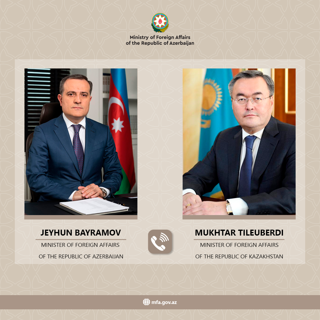 On the phone, Azerbaijani, Kazakh top diplomats discuss co-op, regional issues