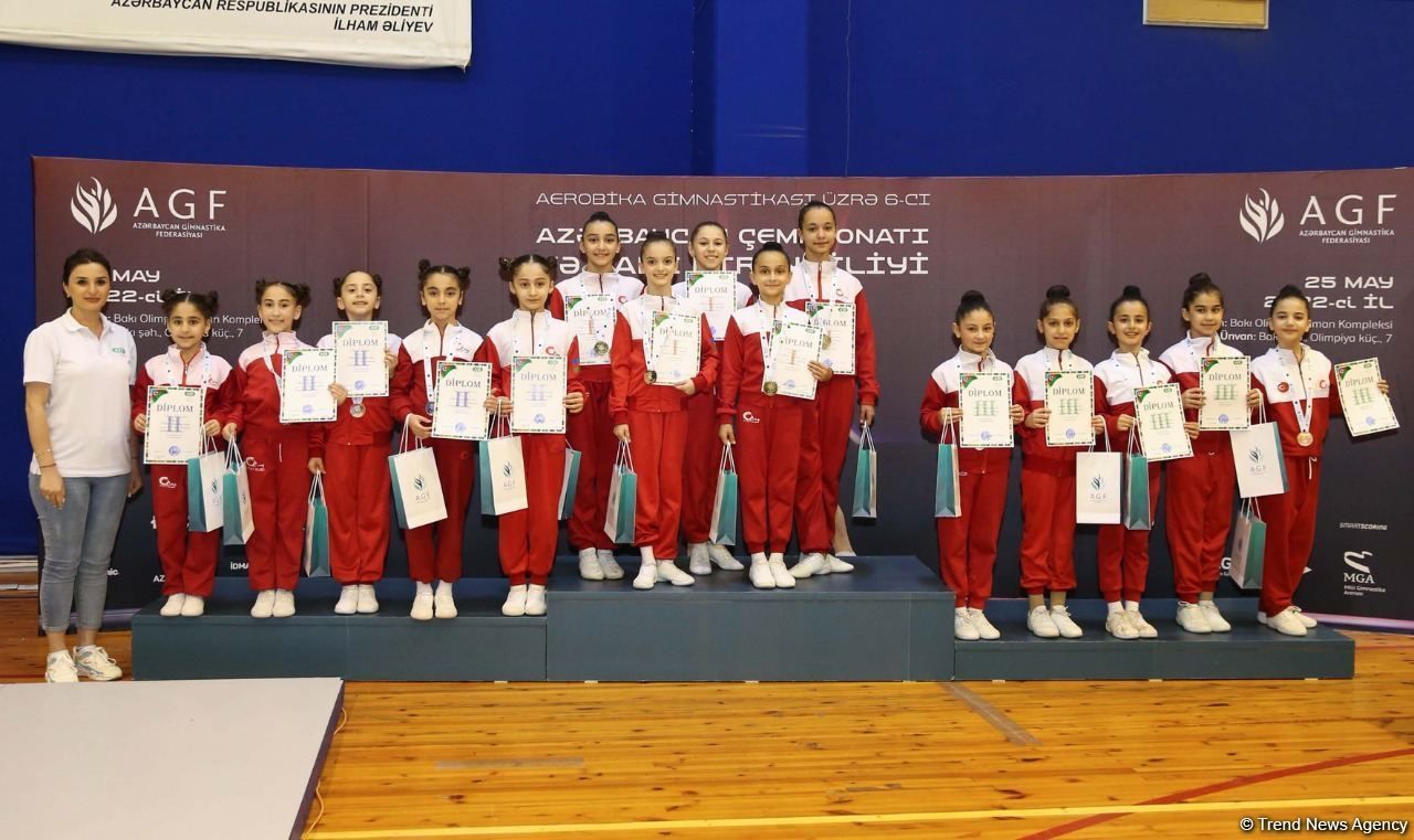 Awards ceremony held for winners of Azerbaijan and Baku Championships in Aerobic Gymnastics among groups and trios [PHOTO] - Gallery Image