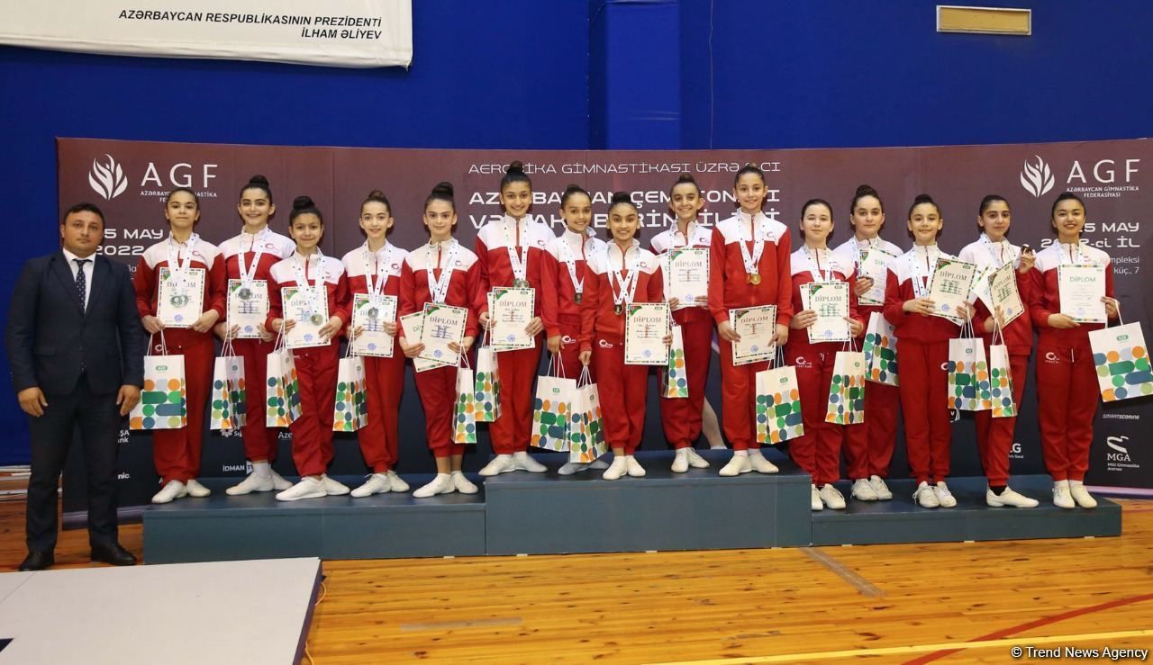 Awards ceremony held for winners of Azerbaijan and Baku Championships in Aerobic Gymnastics among groups and trios [PHOTO]