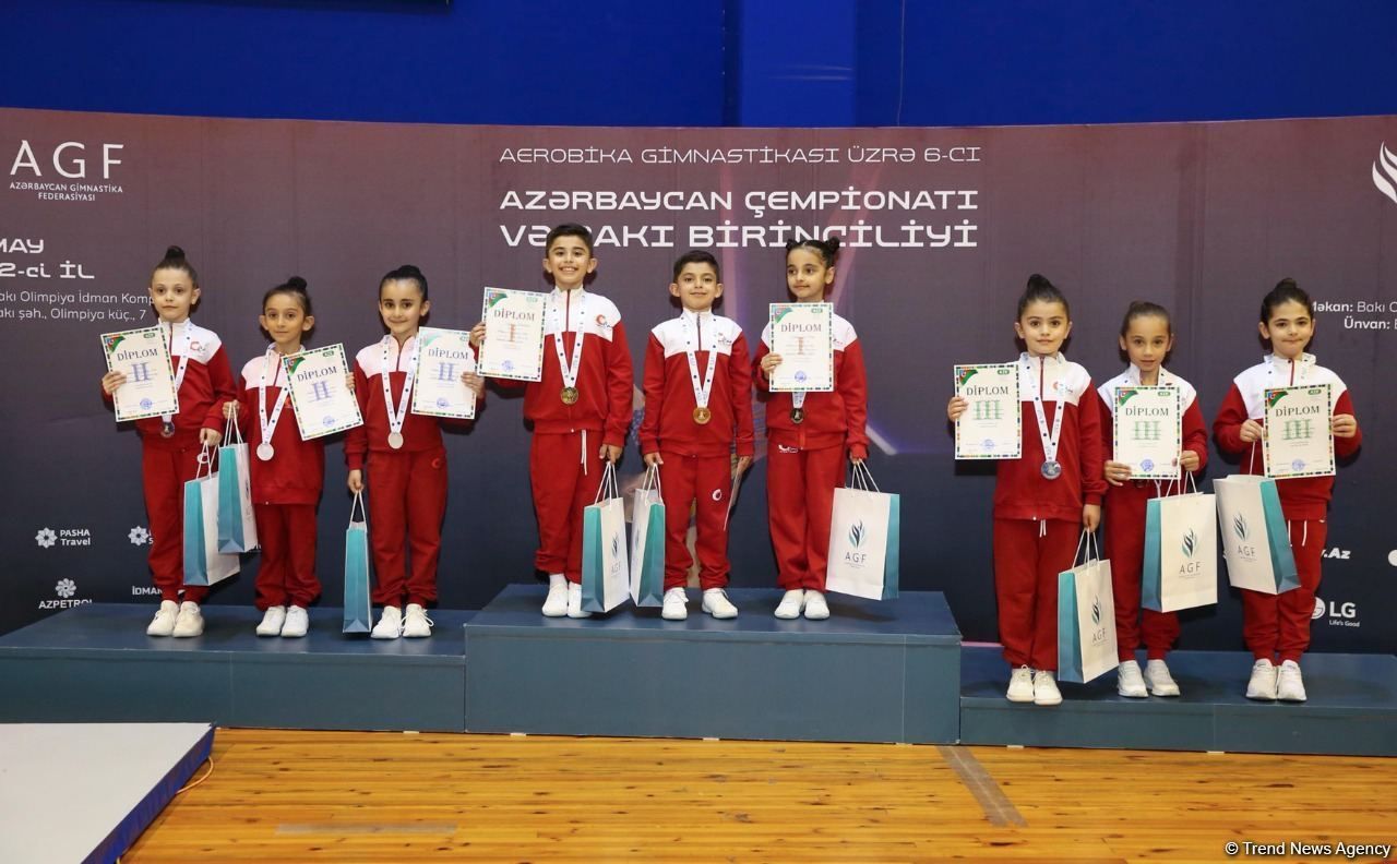 Awards ceremony held for winners of Azerbaijan and Baku Championships in Aerobic Gymnastics among groups and trios [PHOTO] - Gallery Image