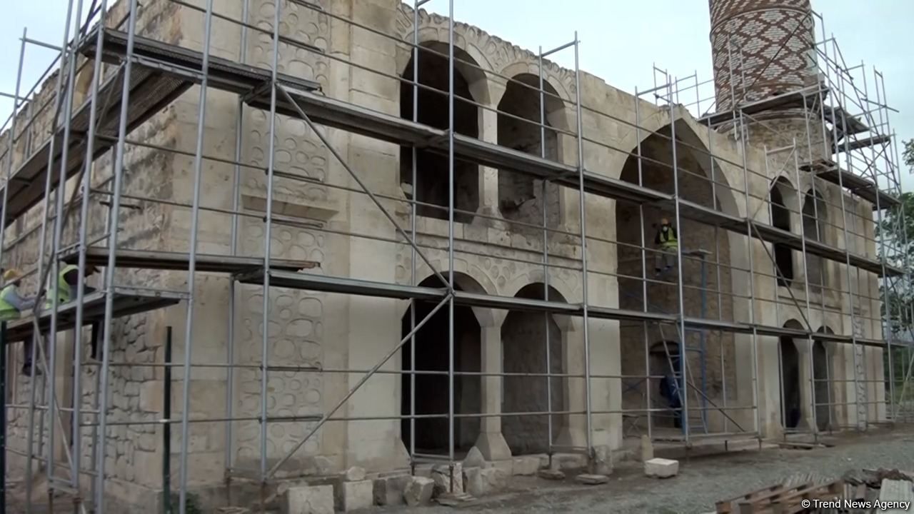 Repair & restoration work in Azerbaijan's Aghdam Juma Mosque continues - Trend TV [PHOTO/VIDEO] - Gallery Image
