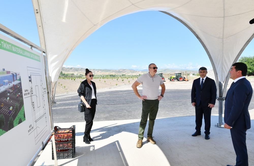 President Ilham Aliyev,  First Lady Mehriban Aliyeva view intensive orchard in Zangilan [PHOTO]