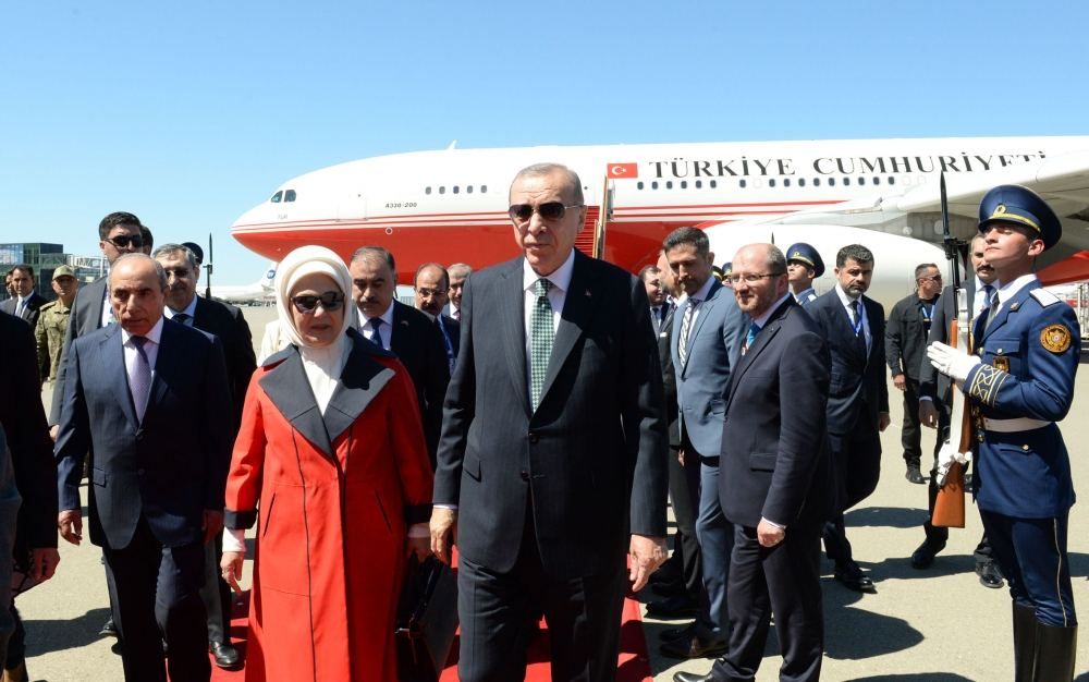 President of Turkey arrives in Azerbaijan for working visit [PHOTO] - Gallery Image