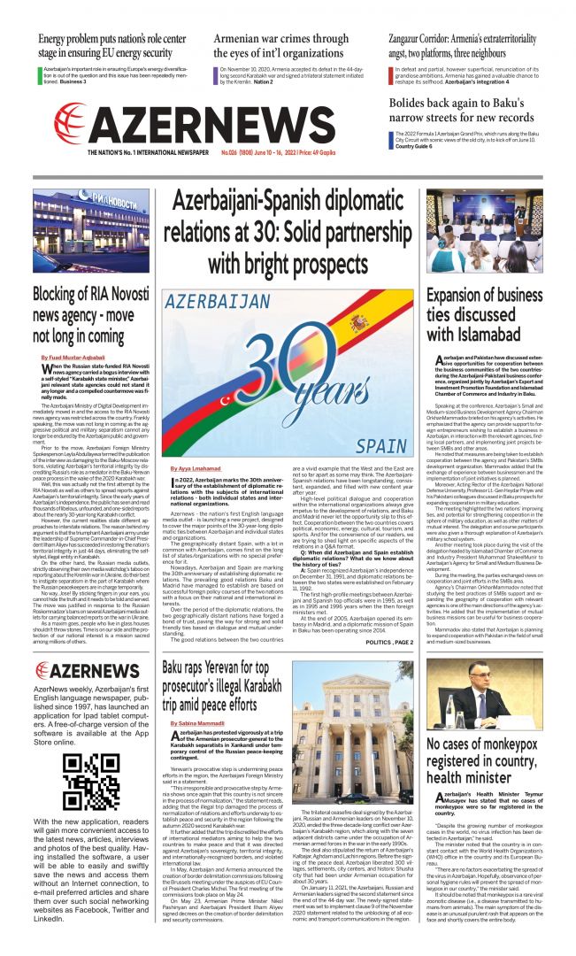 AZERNEWS releases another print issue