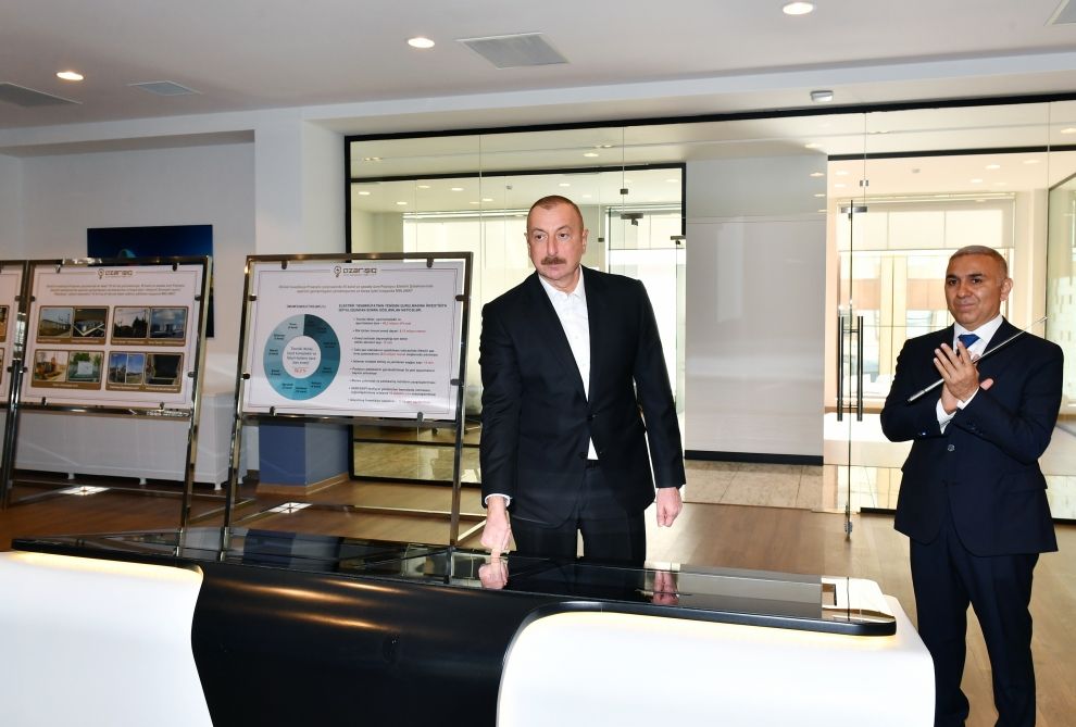 Azerbaijani president inaugurates  new substation & Digital Network General Management Center [PHOTO]