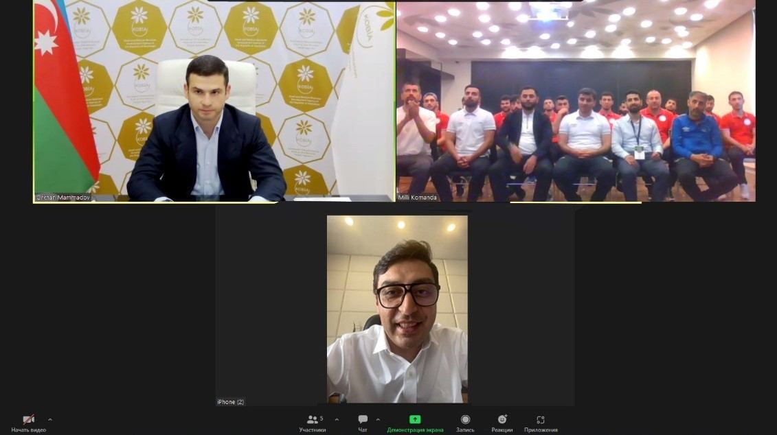 Azerbaijan's minister, president of Zira Football Club hold meeting with members of national futsal team [PHOTO]
