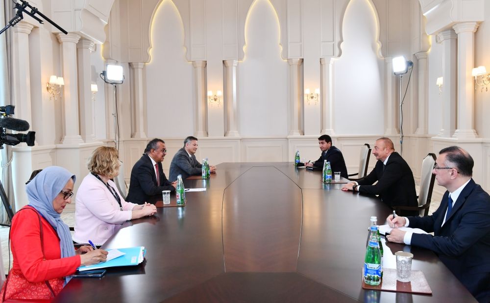 Azerbaijani leader meets visiting Director-General of World Health Organization [UPDATE]