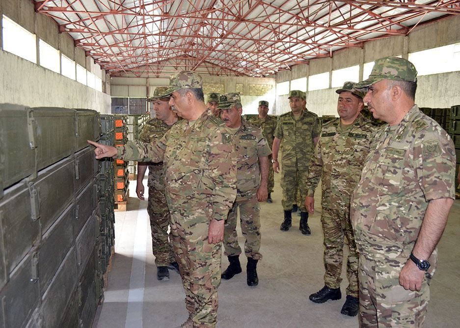 Azerbaijani Defense Minister inspects military facilities under construction in Kalbajar and Lachin