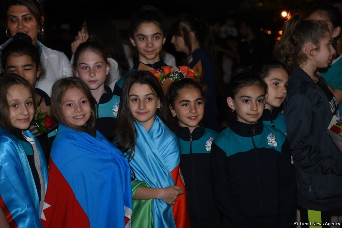 Azerbaijani gymnasts return from European Championship in Israel with four medals [PHOTO] - Gallery Image