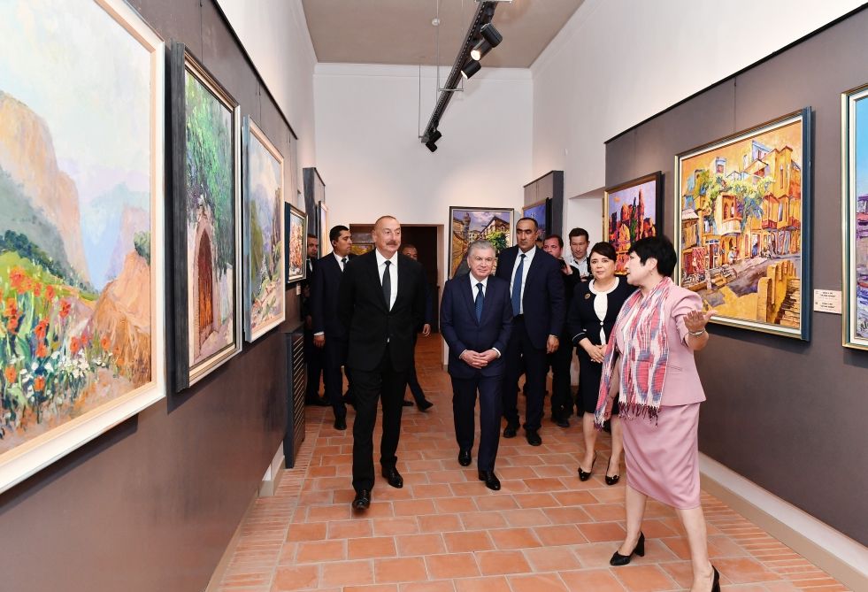 Azerbaijani president views Nurullaboy Palace Complex in Khiva, Uzbekistan [PHOTO]