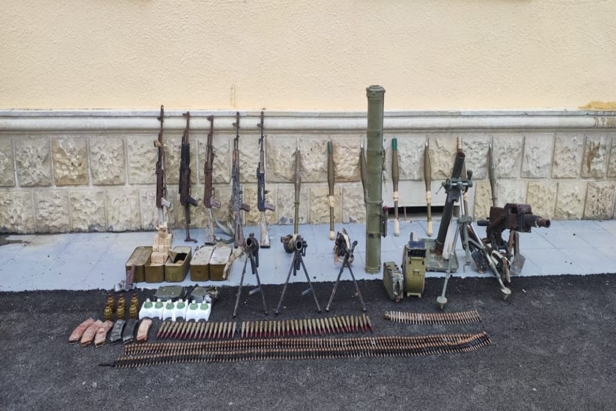 Various abandoned weapons found in Azerbaijan's liberated Fuzuli