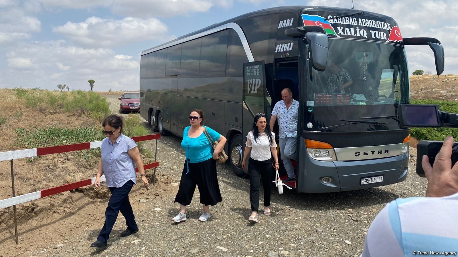 First passenger bus from Baku arrives in liberated Fuzuli [PHOTO] - Gallery Image