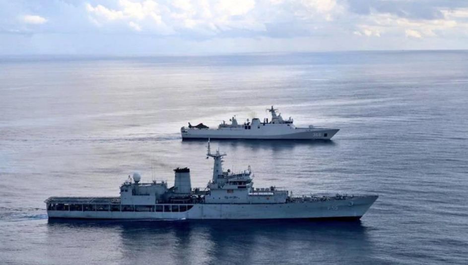 Two Indian naval warships in Vietnam