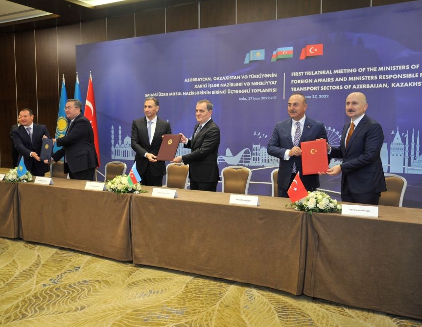 FM upbeat about Azerbaijan-Turkiye-Kazakhstan trilateral format in boosting regional security, stability [PHOTO] - Gallery Image
