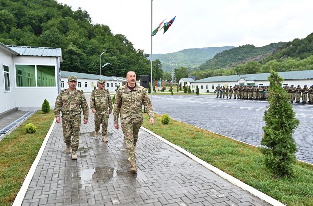 Ilham Aliyev attended opening of military unit in Kalbajar region [PHOTO] - Gallery Image