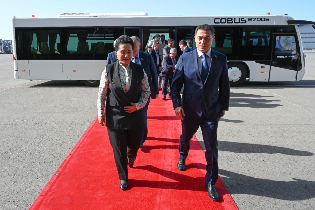 Uzbek Supreme Assembly's Senate Chairwoman visiting Azerbaijan [PHOTO]