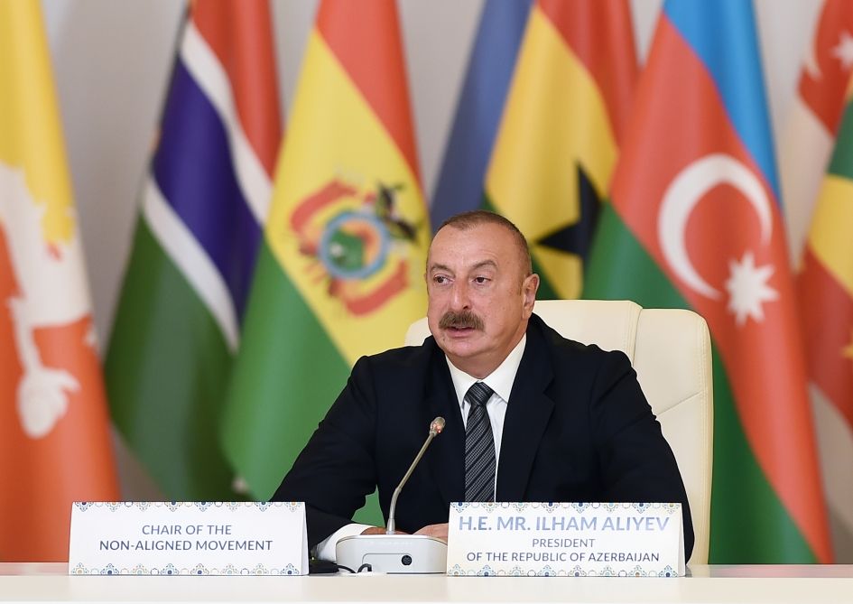 Azerbaijani president addressing Baku conference of Non-Aligned Movement's Parliamentary Network [UPDATE] - Gallery Image