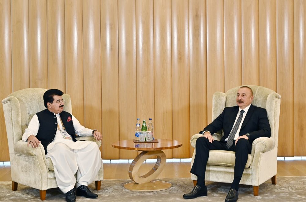 President Ilham Aliyev receives Chairman of Senate of Pakistan [UPDATE]