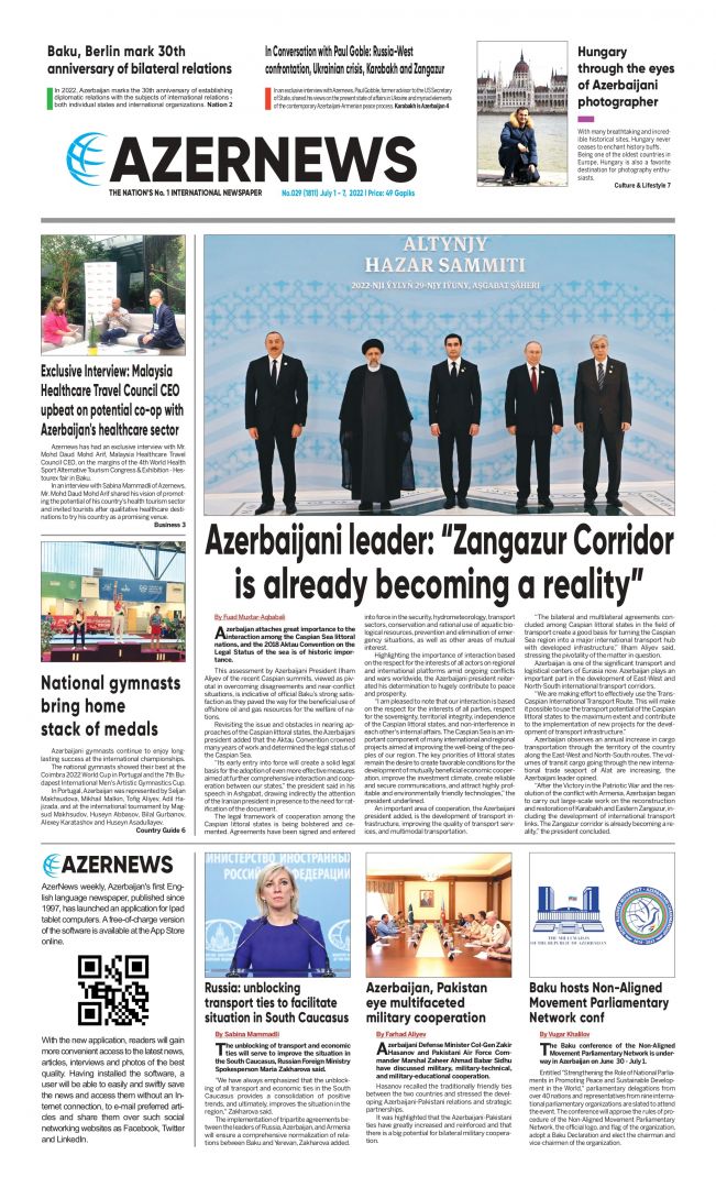 AZERNEWS releases another print issue