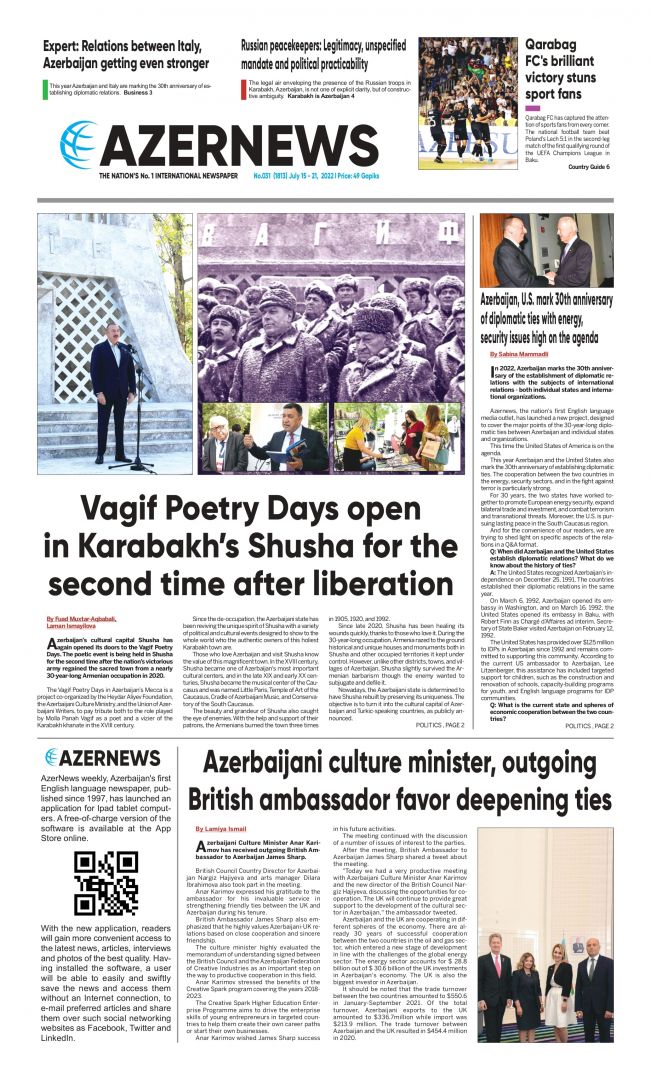 AZERNEWS releases another print issue