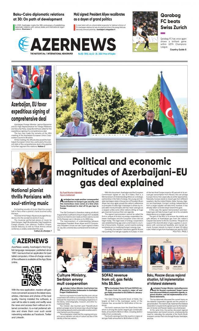 AZERNEWS releases another print issue