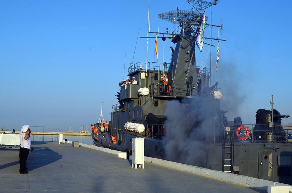 Ships of Azerbaijani Navy enter Russian port [PHOTO]
