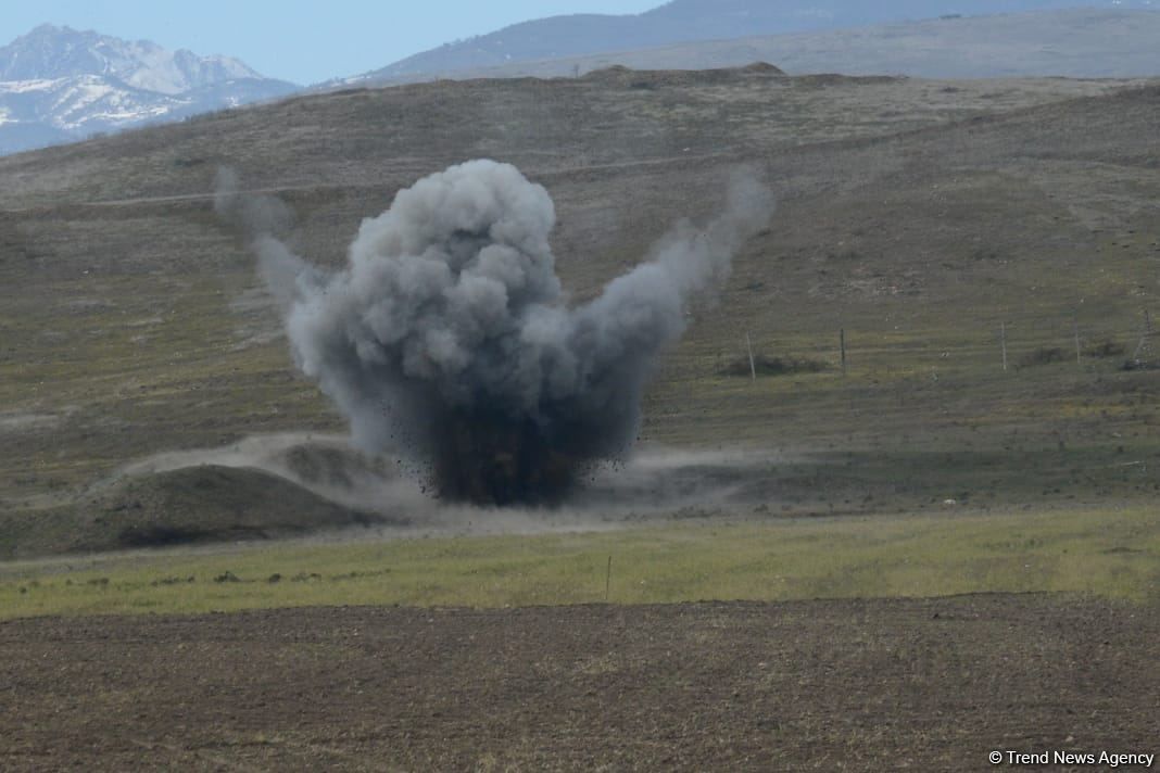 Mine blast in liberated Fuzuli District wounds three sappers