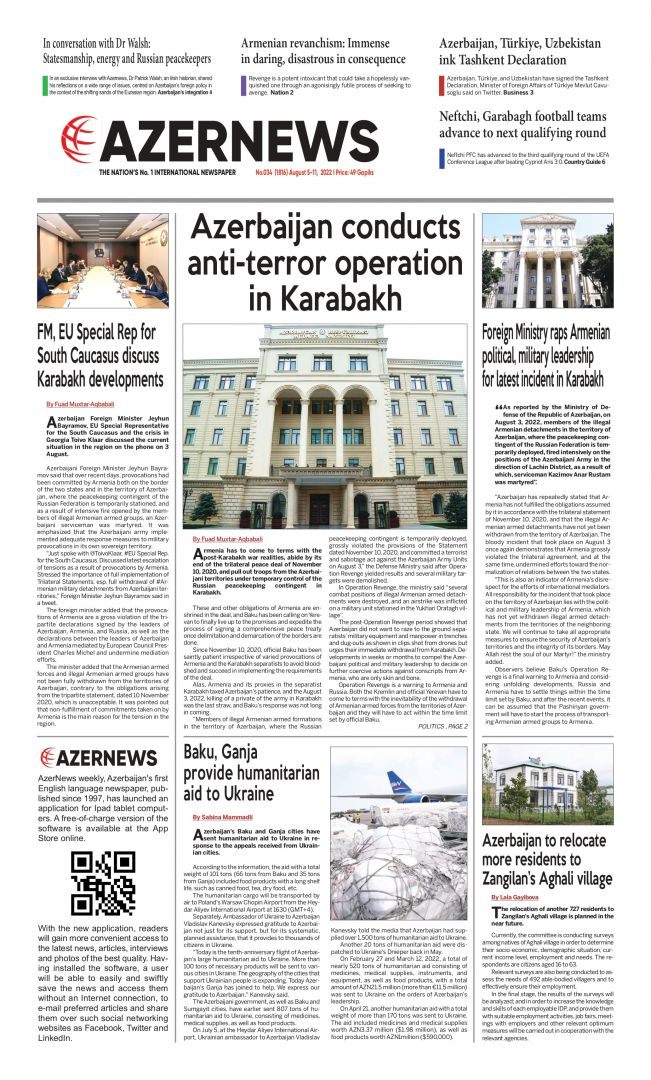 AZERNEWS releases another print issue