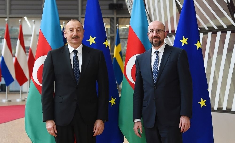 EU Council president calls Azerbaijani president