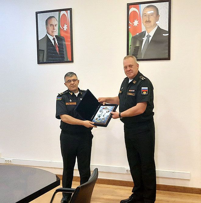 Azerbaijani Naval Commander meets team leaders attending Sea Cup contest [PHOTO] - Gallery Image