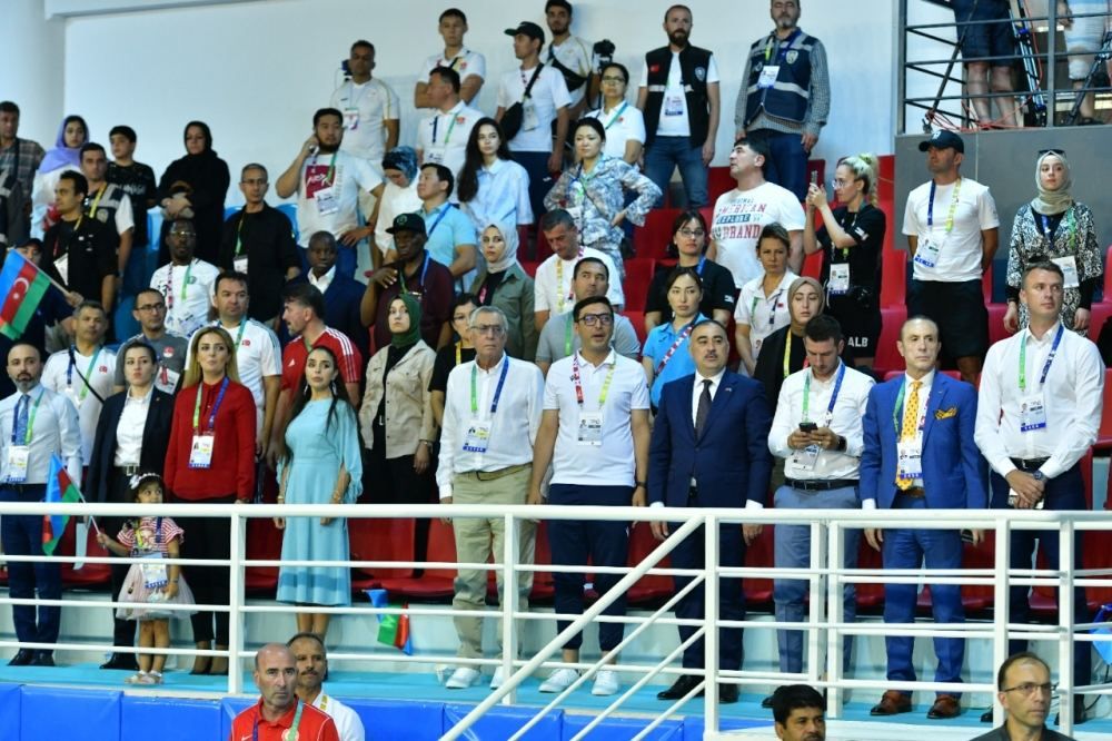 VP of Heydar Aliyev Foundation watches performances of Azerbaijani wrestlers for medals at V Islamic Solidarity Games [UPDATE] - Gallery Image