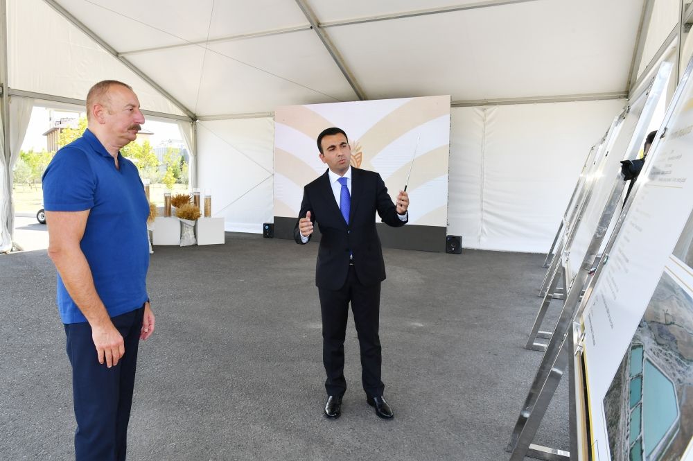 President Ilham Aliyev gets acquainted with activities of Aghsu Agropark [UPDATE]
