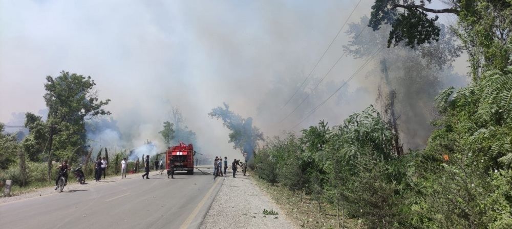 Fire-fighters in northern Azerbaijani district battling to save 5-star hotel