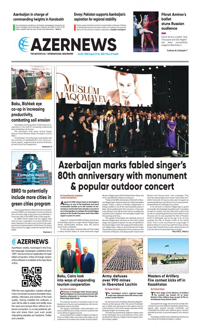 AZERNEWS releases another print issue